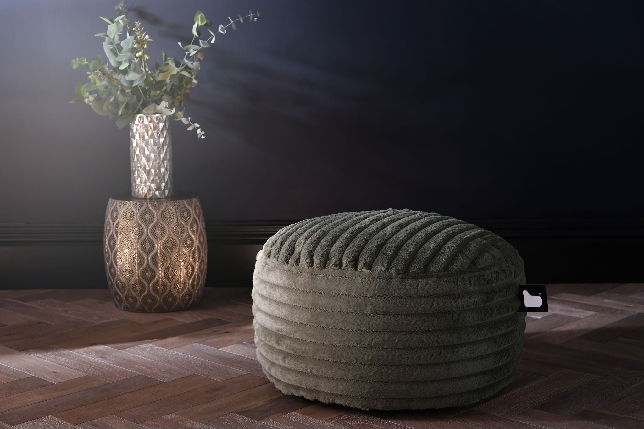 Extreme Lounging B-Pouffe Cord Fern Green